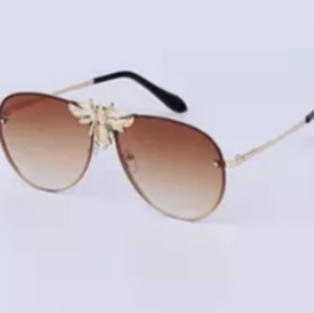 Unisex luxury bee pilot shades